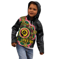 Vanuatu Personalised Kid Hoodie Aboriginal Dot Paitnting - Polynesian Pride