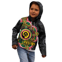 Vanuatu Personalised Kid Hoodie Aboriginal Dot Paitnting - Polynesian Pride