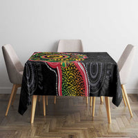 Vanuatu Personalised Tablecloth Aboriginal Dot Paitnting - Polynesian Pride
