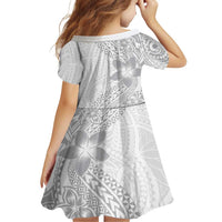 Lotu Tamaiti White Sunday Family Matching Tank Maxi Dress and Hawaiian Shirt Pacific Plumeria Flowers - White Version