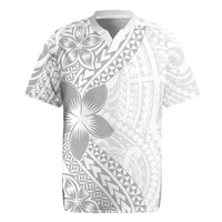 Lotu Tamaiti White Sunday Rugby Jersey Pacific Plumeria Flowers - White Version