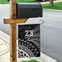 Custom Fiji New Zealand Rugby Garden Flag Cibi Dance with Black Fern