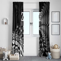 Custom Fiji New Zealand Rugby Window Curtain Cibi Dance with Black Fern