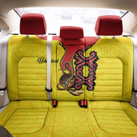 Personalised Papua New Guinea Oro Necklace Back Car Seat Cover Gold Melanesia Traditional Pattern
