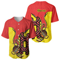 Personalised Papua New Guinea Oro Necklace Baseball Jersey Gold Melanesia Traditional Pattern