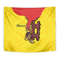 Personalised Papua New Guinea Oro Necklace Tapestry Gold Melanesia Traditional Pattern