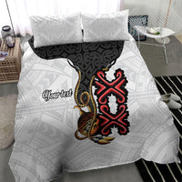 Personalised Papua New Guinea Oro Necklace Bedding Set Black Melanesia Traditional Pattern