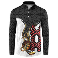 Personalised Papua New Guinea Oro Necklace Button Sweatshirt Black Melanesia Traditional Pattern