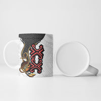Personalised Papua New Guinea Oro Necklace Ceramic Mug Black Melanesia Traditional Pattern