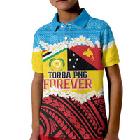 Personalised Torba PNG Forever Kid Polo Shirt Polynesian Sand Art - Polynesian Pride