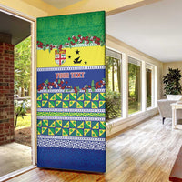 Personalised Malampa Fiji Forever Door Cover Tagimoucia Polynesian Sand Drawing - Polynesian Pride