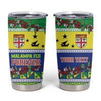 Personalised Malampa Fiji Forever Tumbler Cup Tagimoucia Polynesian Sand Drawing - Polynesian Pride