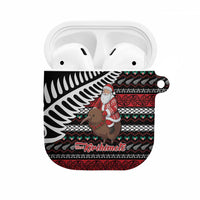 New Zealand Kiwi Santa Christmas AirPods Case He Wairua Kirihimete LT9 Black - Polynesian Pride
