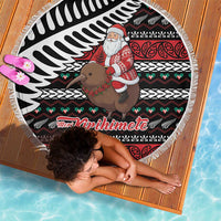 New Zealand Kiwi Santa Christmas Beach Blanket He Wairua Kirihimete - Polynesian Pride