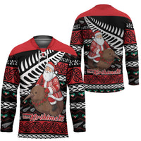 New Zealand Kiwi Santa Christmas Hockey Jersey He Wairua Kirihimete LT9 - Polynesian Pride