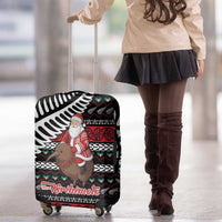 New Zealand Kiwi Santa Christmas Luggage Cover He Wairua Kirihimete - Polynesian Pride