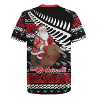 New Zealand Kiwi Santa Christmas Rugby Jersey He Wairua Kirihimete LT9 - Polynesian Pride