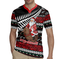 New Zealand Kiwi Santa Christmas Rugby Jersey He Wairua Kirihimete LT9 - Polynesian Pride