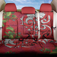 Personalised New Zealand Koru Pohutukawa Back Car Seat Cover Meri Kirihimete Aroha for Christmas - Polynesian Pride