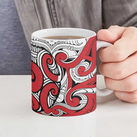 Personalised New Zealand Koru Pohutukawa Ceramic Mug Meri Kirihimete Aroha for Christmas - Polynesian Pride