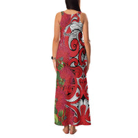 Personalised New Zealand Koru Pohutukawa Family Matching Tank Maxi Dress and Hawaiian Shirt Meri Kirihimete Aroha for Christmas - Polynesian Pride