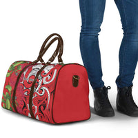 Personalised New Zealand Koru Pohutukawa Travel Bag Meri Kirihimete Aroha for Christmas LT9 - Polynesian Pride