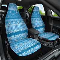 Hawaiian Hibiscus Honu Car Seat Cover Blue Mele Kalikimaka Palaka Spirit - Polynesian Pride