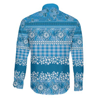 Hawaiian Hibiscus Honu Family Matching Summer Maxi Dress and Hawaiian Shirt Blue Mele Kalikimaka Palaka Spirit LT9 - Polynesian Pride