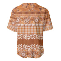 Hawaiian Hibiscus Honu Baseball Jersey Gold Mele Kalikimaka Palaka Spirit - Polynesian Pride