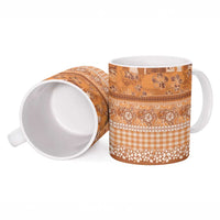 Hawaiian Hibiscus Honu Ceramic Mug Gold Mele Kalikimaka Palaka Spirit - Polynesian Pride