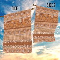 Hawaiian Hibiscus Honu Garden Flag Gold Mele Kalikimaka Palaka Spirit - Polynesian Pride