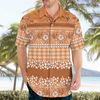 Hawaiian Hibiscus Honu Hawaiian Shirt Gold Mele Kalikimaka Palaka Spirit - Polynesian Pride