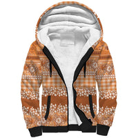 Hawaiian Hibiscus Honu Sherpa Hoodie Gold Mele Kalikimaka Palaka Spirit - Polynesian Pride