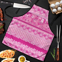 Hawaiian Hibiscus Honu Apron Pink Mele Kalikimaka Palaka Spirit - Polynesian Pride