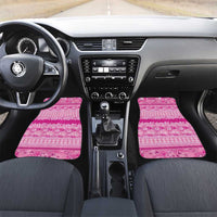 Hawaiian Hibiscus Honu Car Mats Pink Mele Kalikimaka Palaka Spirit - Polynesian Pride