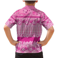 Hawaiian Hibiscus Honu Family Matching Mermaid Dress and Hawaiian Shirt Pink Mele Kalikimaka Palaka Spirit LT9 - Polynesian Pride