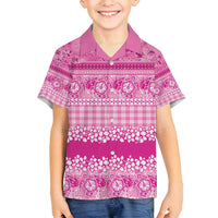 Hawaiian Hibiscus Honu Family Matching Puletasi and Hawaiian Shirt Pink Mele Kalikimaka Palaka Spirit LT9 - Polynesian Pride