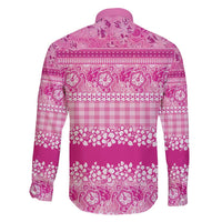 Hawaiian Hibiscus Honu Family Matching Tank Maxi Dress and Hawaiian Shirt Pink Mele Kalikimaka Palaka Spirit - Polynesian Pride