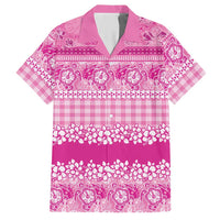 Hawaiian Hibiscus Honu Hawaiian Shirt Pink Mele Kalikimaka Palaka Spirit - Polynesian Pride