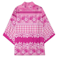 Hawaiian Hibiscus Honu Kimono Pink Mele Kalikimaka Palaka Spirit - Polynesian Pride
