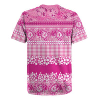 Hawaiian Hibiscus Honu Rugby Jersey Pink Mele Kalikimaka Palaka Spirit - Polynesian Pride