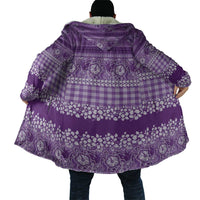 Hawaiian Hibiscus Honu Cloak Purple Mele Kalikimaka Palaka Spirit - Polynesian Pride