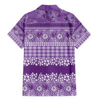 Hawaiian Hibiscus Honu Family Matching Mermaid Dress and Hawaiian Shirt Purple Mele Kalikimaka Palaka Spirit LT9 - Polynesian Pride