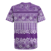 Hawaiian Hibiscus Honu Rugby Jersey Purple Mele Kalikimaka Palaka Spirit - Polynesian Pride