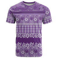 Hawaiian Hibiscus Honu T Shirt Purple Mele Kalikimaka Palaka Spirit - Polynesian Pride
