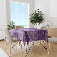 Hawaiian Hibiscus Honu Tablecloth Purple Mele Kalikimaka Palaka Spirit - Polynesian Pride