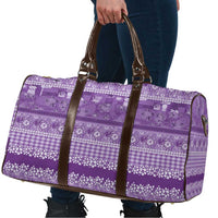 Hawaiian Hibiscus Honu Travel Bag Purple Mele Kalikimaka Palaka Spirit - Polynesian Pride