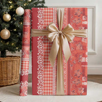 Hawaiian Hibiscus Honu Wrapping Paper Red Mele Kalikimaka Palaka Spirit - Polynesian Pride