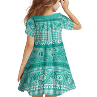 Hawaiian Hibiscus Honu Family Matching Mermaid Dress and Hawaiian Shirt Turquoise Mele Kalikimaka Palaka Spirit LT9 - Polynesian Pride