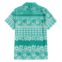 Hawaiian Hibiscus Honu Hawaiian Shirt Turquoise Mele Kalikimaka Palaka Spirit - Polynesian Pride